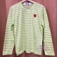 ราคา พร้อมส่ง Stripe pastel Play Comme des garçons รุ่นใหม่ 2020 เสื้อกอม ยืดแขนยาวลายขวาง สีพาสเทล ของแท้จากช็อปญี่ปุ่น (19387114961)