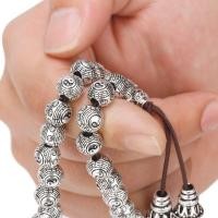 ราคา กำไล108สร้อยข้อมือสเตอร์ลิงเงินหกตัวอักษร999ตัวสร้อยข้อมือแบบย้อนยุคสีเงินสเตอร์ลิงสำหรับคุณผู้ชายสร้อยข้อมือสายลูกประคำของผู้หญิง (19948634095)