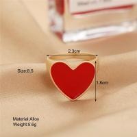 ราคา FINE เกินไปเกาหลีแหวนทองน้ำมันหยด Vintage Ins สไตล์ Heart Shape แหวนสำหรับผู้หญิงเครื่องประดับแฟชั่น (9665116126)