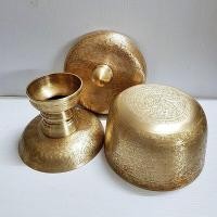 ราคา ขันพานทองเหลืองฝาปิด 8 นิ้ว ตอกลายรุ่นพิเศษ (6536962987)