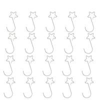 ราคา MKEB 20Pcs Pack กันสนิมได้ ตะขอประดับรูปดาวห้าแฉกสำหรับเทศกาลคริสต์มาส ต้นคริสต์มาส รูปดาวห้าแฉก ที่แขวนพวงหรีดคริสต์มาส ใช้งานง่ายๆ โลหะสำหรับตกแต่ง ที่แขวนต้นไม้คริสต์มาส เครื่องมือจัดเก็บข้อมูล (20