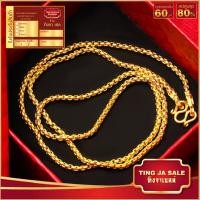 ราคา สร้อยคอทอง หนัก 2 สลึง ยาว 18นิ้ว ลายบล็อคกลม สร้อยคอไม่ลอก ไม่ดำ ชุบเศษทองเยาวราช ชุบทอง100 งานฝีมือจากช่างเยาวราช (17447687730)