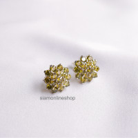 ราคา CLUSTER EARRINGS รวมแบบขายดี ต่างหูแป้น ต่างหูประดับพลอย ต่างหูเพชร เลือกแบบได้ หุ้มเศษทองคำแท้ by siamonlineshop (14572034406)