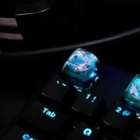 ราคา 1 Piece Ice Rose Polar Bear Steampunk Gear Pond Fish Koi Stars Artisan Resin Keycaps ESC Mechanical Backlit Keyboard RGB Keycap (20334821199)