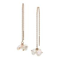 ราคา A CEMI Keishi Dangling Earring มุกแท้ ต่างหูมุกแท้ ต่างหูเงินแท้ ชุบทอง 18K โรสโกลว์ (3957010688)
