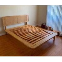 ราคา ส่งฟรี โครงเตียงไม้สัก หวายสานแท้ 5 และ 6 ฟุต teak wood rattan 3 5 5 6 feet size bed เตียง เตียงไม้สัก เตียงหวายแท้ เตียงนอน6 ฟุต เตียงสไตล์มินิมอล (20935545896)