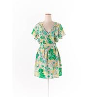 ราคา forever21 เดรสแขนสั้นพิมพ์ลายดอกไม้ ผูกโบว์ตรงเอวมีซับใน ป้ายแบรนด์ระบุไซส์ EU S Preloved (20670610306)