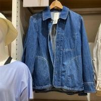 ราคา Uniqlo Womens Denim Jacket Washed Products Retro Style Jacket Loose Long Jacket Fitting Room Autumn C463690 (20402071852)