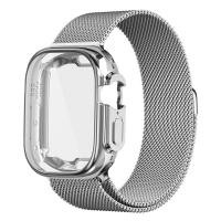 ราคา ชุดฐาน360 สายรัดสำหรับสายคาด Apple Watch Ultra 8 7 49Mm 45Mm 41Mm ฝาครอบเนื้อนิ่ม TPU Correa Belt Milanese Loop สำหรับ I Watch Series 6 Se 5 4 3 2 1 42อุปกรณ์เสริม Mm 38Mm 44Mm 40Mm 49Mm (17718579746)