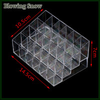 ราคา Blowing Clear acrylic 24 Grid Makeup Organizer กล่องเก็บของลิปสติกยาทาเล็บแสดงผล (20364196352)