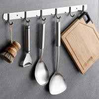 ราคา ราวแขวนผ้าติดผนัง สแตนเลส 6 ตะขอ ใช้แขวนผ้าในห้องน้ำ แขวนของใช้ในครัว หรือภาพในบ้าน ทำความสะอาดง่าย เนื้อสแตนเลส 304 ไม่ขึ้นสนิม (12955929821)