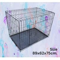 ราคา ขนาดกรงพับ 89 x 62 x 75 เซนฯ กรงหมากรงเเมว กรงเต่าบก กรงเหล็กพับขนาดใหญ่ กรงพับกันสนิม กรงสุนัข ขนาดใหญ่ พร้อมถาดรองมูล พับเก็บได้ (3402980692)