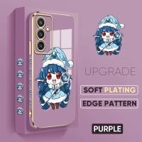 ราคา เคส PMP สำหรับ Samsung Galaxy S23 FE 5G ฟรีสายคล้อง สาวน่ารักลวดลายขอบสี่เหลี่ยมชุบเคสโทรศัพท์ชุบหรูหราเคสโทรศัพท์นิ่ม (20929559348)