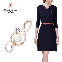 ราคา เข็มกลัดพลอยเทียมรูปคลื่นแรงโน้มถ่วงสำหรับสตรีเข็มกลัดพลอยเทียมรูปโน้ตดนตรีเข็มกลัดสีโรสโกลด์เครื่องประดับ (9902454606)