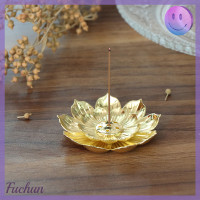 ราคา Fuchun ผู้ถือไม้เบิร์นเนอร์ธูปทองคำสายดอกบัวศาสนาพุทธจานกำยานวัดฐาน (20862457875)
