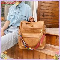 ราคา กระเป๋าเป้สะพายหลัง PU สำหรับเดินทางความจุขนาดใหญ่สำหรับผู้หญิงกระเป๋าสะพายหลังหนังแท้แบบย้อนยุค สีน้ำตาล (21296478343)