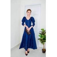 ราคา Gannieshop Mom2 พร้อมส่ง S 2XL dress เดรสผ้าทอนูน เดรสลายดอกไม้ เดรสสีน้ำเงิน เดรส เดรสยาว เดรสสีเหลือง เดรสสีเขียว เดรสแขนยาว เดรสคอวี เดรสสาวอวบ ชุดสาวอวบ เดรสใส่ออกงาน ใส่เที่ยว (19971910815)