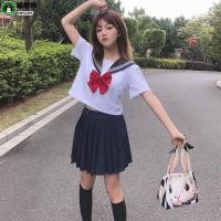 ราคา เครื่องแบบทหารเรือของผู้หญิงสามส่วนสีขาวสามส่วนชุดยูนิฟอร์มกระโปรงมีจีบญี่ปุ่นดั้งเดิมชุดพละเด็กนักเรียนเครื่องแบบนักเรียนฤดูร้อน (20444146633)