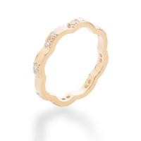 ราคา MARON New Arrival Happy Lining Ring แหวนเงินแท้ 925 ฝังพลอยเพทายสีขาว (18594853724)