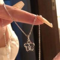 ราคา สร้อยคอนำโชครูปดาวสร้อยคอจี้รูปดาวกลวงทันสมัยกันน้ำไทเทเนียมสร้อยคอเหล็ก (20370145779)