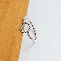 ราคา แหวนเงินแท้ 92 5 แหวนหัววงกลมเกลียวรมดำ แหวนแฟชั่น เรียบๆ สไตล์มินิมอล แหวนเงินแท้ 100 Major Silver (5975276438)