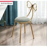 ราคา Asia เก้าอี้ เก้าอี้นั่ง เก้าอี้พนักพิง เก้าอี้แฟนซี เก้าอี้โบว์ โครงเหล็กสีทอง มี2สี No N42 (2833600101)