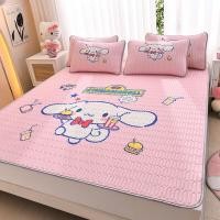 ราคา ฤดูร้อนการ์ตูนแผ่นเตียง H Ello K Itty Cinnamoroll Sanrio ปรับลื่น Kawaii ที่นอนครอบคลุมคู่เดียวพระมหากษัตริย์พระราชินีเตียง (19611792454)