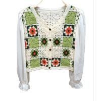 ราคา เสื้อถักลายดอก แขนยาวชีฟอง (18334634203)