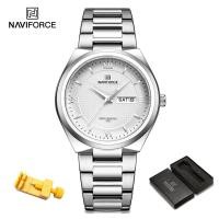 ราคา NAVIFORCE นาฬิกาข้อมือสำหรับธุรกิจผู้ชายแฟชั่นสีทองกันน้ำควอตซ์นาฬิกาข้อมือสแตนเลส NF8030 (21256850669)