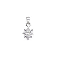 ราคา Silver thai Jewelry จี้เงินแท้ 925 เกล็ดหิมะ CZ 925 Sterling Silver Snowflake CZ Pendant (20618984703)