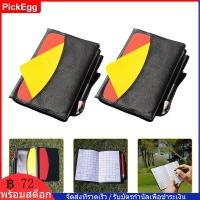 ราคา PickEgg 2 Sets Multifunction Referee Red Yellow Card Football Checkered PVC Soccer Yellow Red Cards Soccer Write Referee Cards Checkered Wallet Portable (18682757017)