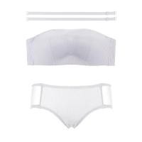 ราคา SOMUnderwear เซ็ทเสื้อในดันทรง กางเกงใน เกาะอกดันทรง บราไร้สาย เสื้อชั้นในไร้สาย บราดันทรง Push up bras B168 (21385435840)
