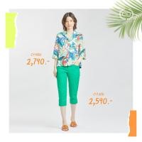 ราคา C D ซีแอนด์ดี Pants กางเกงขาสี่ส่วนทรงสกินนี่แต่งกระดุมที่ปลายขา สีเขียว เนื้อผ้าคอตตอน กางเกง กางเกงขายาวผญ กางเกงขายาว CYT8GR (3469172829)