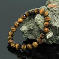 ราคา หินไทเกอร์อาย พลอยตาเสือ ขนาด 8 มิล Tiger Eye กำไลหินแท้ หินสี กำไล หิน หินสีน้ำตาล by ออมทอง (1039558672)