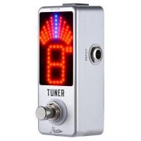 ราคา New Arrival Mini Chromatic Tuner Pedal Effect LED Display True Bypass for Guitar Bass (20915686967)