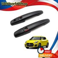 ราคา ชุด ครอบมือจับ เบ้าถ้วยรองมือเปิด กันรอย ประตูหน้า ดำด้าน โลโก้แดง 6ชิ้น Suzuki ขนาด 18x4x2 510X15X2 จำนวน 6 Pieces New Swift Hatchback Top ปี2018 2020 (12828450644)