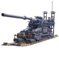 ราคา รถถัง WW2 KAZI 10005เยอรมัน80ซม K E ปืนรถไฟชุดอาวุธทหาร Dora Untranslated อิฐบล็อกตัวต่อ3846ชิ้น (19700217018)