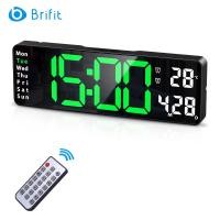 ราคา Brifit นาฬิกาดิจิตอลขนาด 13 16 นิ้ว นาฬิกาแขวนดิจิตอลสำหรับตกแต่งห้องนั่งเล่น นาฬิกาปลุกตั้งโต๊ะสำหรับห้องนอน นาฬิกาแขวนขนาดใหญ่พร้อมรี (20629317620)