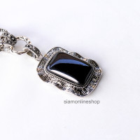 ราคา VINTAGE NECKLACE สร้อยคอวินเทจ ประดับหิน เลือกแบบและสีได้ หินเทอร์ควอยซ์ รุ่น siam vintage1060 by siamonlineshop (21310260504)