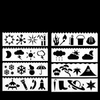 ราคา KARIDE 8ชิ้น ชุดสำเนาลายฉลุทำอัลบัมภาพอัลบั้มรูปแม่แบบการวาดลายฉลุตัวอักษรแบบกลวงแผ่นฉลุรูปตัวเลขสำหรับเด็กหัดเขียนแม่พิมพ์ DIY (19268045384)