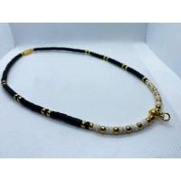 ราคา สร้อยกะลาดำ มีเม็ดกะลาขาวสลับลูกปัดชุบทองบริเวณห่วงคล้อง ยาว 20 นิ้ว คล้องพระ 1 องค์ (7980219585)