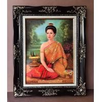 ราคา ภาพพระพี่นางสุพรรณกัลยาทรงชุดไทย ภาพเคลือบฟีล์มเย็นลามิเนตสามารถใช้ผ้าชุบน้ำเช็ดทำความสะอาดภาพได้ สินค้ามีลิขสิทธิ์ห้ามลอกเลียนแบบ ใส่กรอบหลุยส์ ขนาดรวมกรอบ21X26 (461354647)