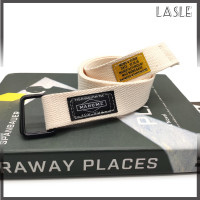 ราคา Lasle เข็มขัดผ้าใบบุรุษลำลองแฟชั่นยาว120ซม สำหรับผู้หญิงเข็มขัดรัดเอวโลหะแบบห่วงคู่สายเข็มขัดยีนส์ (20402318900)