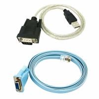 ราคา RJ45สายเคเบิลเครือข่าย Serial สาย Rj45 To DB9และ RS232 To USB 2 In 1 CAT5อะแดปเตอร์อีเทอร์เน็ต LAN สายเคเบิลคอนโซล (7750758234)