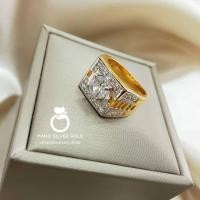 ราคา แหวนเพชรชาย 0586 รุ่นเคลือบทองหนาพิเศษ แหวนทองไมครอน แหวนทองชุบ แหวนทองสวย แหวนใส่ออกงาน แหวน (16396782817)