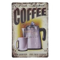 ราคา ป้ายสังกะสีวินเทจ Fresh Brewed Coffee โปสเตอร์วินเทจ ขนาด 20x30 ซม (9887133312)
