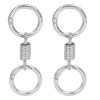 ราคา 2ชิ้นพวงกุญแจสปริงพับเก็บได้โลหะหัวเข็มขัดคาราบิเนอร์แหวนวงกลมรูปตัวโอพวงกุญแจคาราบิเนอร์เข็มขัดคลิปพวงกุญแจขอเกี่ยวป้องกันการสูญหาย (21257117626)