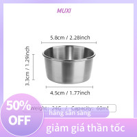 ราคา HOT SALE MUXI จานปรุงรสสแตนเลสกลมหม้อร้อนจุ่มชามอาหารซอสภาชนะ (21149660393)