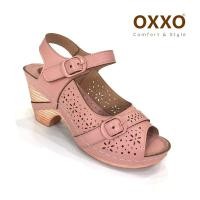 ราคา OXXO รองเท้าเพื่อสุขภาพ รองเท้าส้นสูงพร้อมสายรัดส้น งานเย็บมือทนทาน สวมใส่สบาย น้ำหนักเบามาก 1a6171 (20385091530)