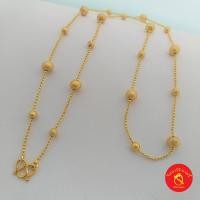 ราคา สร้อยคอทองโคลนนิ่งลายไข่ไข่ปลา 2 สลึง หรือ 50 สตางค์ (19453410989)